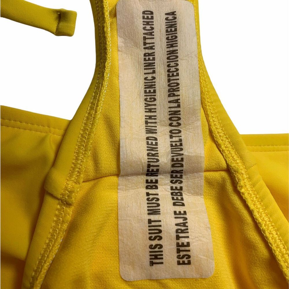 NWT! Side Tie Cheeky String Bikini Bottom - Sunray Yellow Large Shade & Shore - Picture 3 of 4